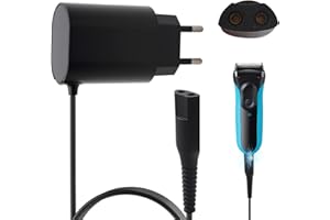 XINZHIZHU 12V 0.4A Chargeur pour Braun Rasoir Électrique Série 9 8 7 6 5 4 3 2 1 Cordon de Recharge Remplacement avec 1M Câble Alimentation Secteur Adaptateur pour Rasoir Braun Protection Multiple