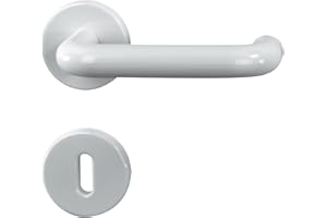 Alpertec 40130020 Türbeschlag weiss Kunststoff - R für Zimmertüren und Wohnungseingangstüren inkl. Befestigungsmaterial