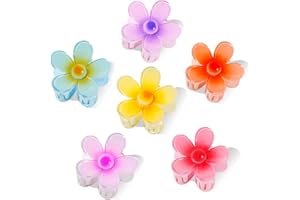 RYMAUP® Paquete de 6 Pinzas para el Cabello con Flores, Pinzas para el Cabello Grandes, Antideslizantes, Lindas Pinzas para el Cabello, Pinzas para el Cabello Grandes con Margaritas