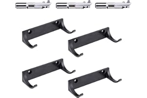 LEKUSHA Lightsaber Hilt Wall Mount Holder Light Saber Hilt Display Rack Hook Stand, Compatible for Any Lightsaber Hilt, Black Pack of 4