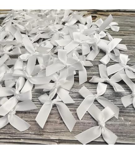 200 Fiocchetti Nastro Raso Rosa - Mini Fiocchi Per Bomboniere, Matrimoni, Compleanni - Foto 11