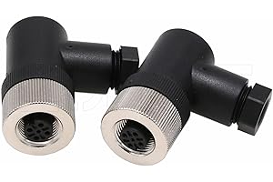 Eonvic 2 pz M12 5 Pin Femmina A Codice Circolare Aviazione Spina Sensore Industriale Connettore Impermeabile Ad Angolo Retto 12mm Connettore Adattatore Cavo per NMEA 2000 Installabile sul Campo Reti