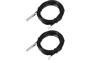 PATIKIL 10K NTC temperatursensor, 2 st 318 tum 1 % 3 740 vattentät koppar temperatursensor sond temp sensor digital temperatu