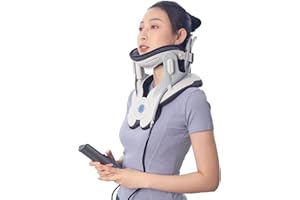 ALLILUYAA Traction Cervicale, Appareil de Traction Cervicale, avec 3 Puissances de Traction et 8 Supports D'Airbag,Soutien Cervical Qui DéComprime Le Cou et Soulage La Tension Cervicale