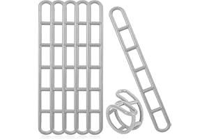 YFELOMATRIC 12 unidades de elementos tensores de plástico, 6 agujeros, tensor de cuerda para camping, tensor de lonas, tienda de campaña, escalera de toldo, escalera tensora de goma para tiendas de campaña