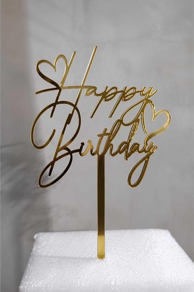 Happy Birthday Pasta Süsü Gold