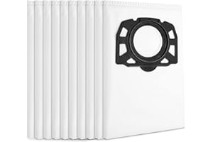 HT TopHinon 10 Bolsas de Aspiradora para Kärcher 2.863-006.0 KFI 487 WD4 WD5 WD6 WD5P WD6P Premium MV4 MV5 MV6, Extremadamente Resistentes y Robustas, para Aspiradores en Seco y Húmedo