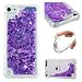 Produktbild Hancda Hülle für iPod Touch 5G/6G, Hülle Case Glitzer Flüssig Durchsichtig Transparent Handyhüllen für iPod Touch 5/6, Schutzhülle Stoßfest Cover für iPod Touch 5G/6G Generation,Dark Purple