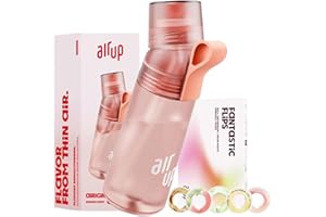AIR UP® Bottiglia Twist Pro Poppy Red Starter Set originale, con baccelli in 5 sapori, borraccia da 600 ml, senza zucchero, lavabile in lavastoviglie e senza BPA | in rosso