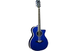 Eko GUITARS - NXT A100CE SEE THROUGH BLUE, Chitarra Acustica Top in Abete, Fasce, Fondo e Manico in Mogano, Tastiera in South American Roupanà, Dreadnought Cutaway, Colore Blue