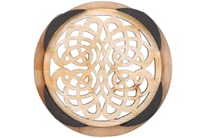 TOMOTATO Gitarren Schallloch Abdeckung Holz Schallloch Abdeckung Schalllochabdeckung Holz Schallloch Cover Protector Lochabdeckung mit Muster für Akustische Klassische Gitarre 41''/42''(Glücklicher Knoten)