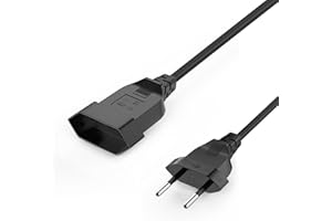 VIEVRE Przedłużacz cienki, płaski, 1,5 m, czarny