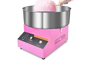 PALATALA Elektrische Zuckerwattemaschine, 1000 W Kommerzielle Zuckerwattemaschine, Zuckerwatte Maschine mit Edelstahlschüssel & Zuckerlöffel, Cotton Candy Machine für Familienfeiern, Kindergeburtstage, Rosa