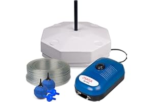 WAGNER GREEN ALLES FÜR DEN GARTENTEICH Teich Eisfreihalter Set 4 inkl. regelbarer Luftpumpe und Zubehör, für einen eisfreien Gartenteich, Anti Ice Winter