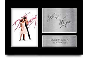 HWC Trading A4 Patrick Swayze & Jennifer Grey Dirty Dancing Cadeaux Imprimé Signé Autographe Photo pour les fans de cinéma - A4