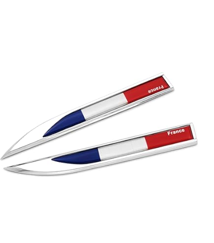 Adesivi 3D Bandiera Francia Per Auto - 2 Pezzi, Metallizzati, Decorazione Carrozzeria - Foto 7