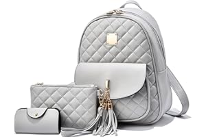 7VSTOHS filles mode sac à dos pour femmes léger en cuir PU sac à dos 3 en 1 étanche voyage école sac à main sac à main sac à main