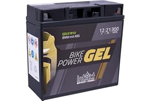 intAct - Bike-Power GEL51913, Batería de moto 12V 21Ah 300A (ES), Batería de moto de gel sin mantenimiento con un 30% más de potencia de arranque, para scooter, moto, quad, tractor de césped