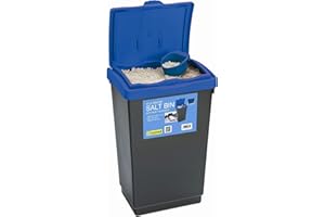GARLAND 47L Winter Salt Bin Blue Lid for Storage made from Plastic with Scoop