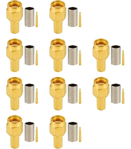 Connettori SMA Maschio Per Cavo Coassiale - LMR240, RG59U, RG8X (Confezione Da 5)