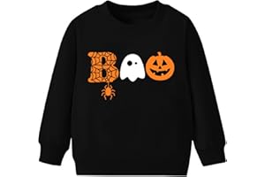 VVNTY Maglione per Halloween per bambini Spooky, zucca, per Halloween, fantasma grafico