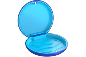 ‎BVN Zahnspangendose Gebissdose, Zahnprothesen Behälter, Zahnschiene Box, Prothesendose, Zahnspangenbox, Spangendose, Dose für Zahnprothese, Prothesenbox, Protesenbehälter, Zahnprothesen Box Blau.