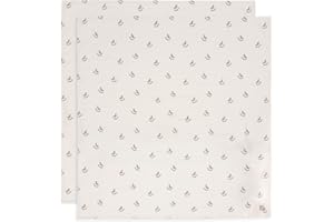 Jollein Panno in mussola per bambini, stile nostalgico, confezione da 2 pezzi, 115 x 115 cm, 100% cotone, certificato Oeko-Tex