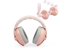 YARVPUV Cache-oreilles 2 en 1 pour Bébé, Casque Antibruit Bébé,Casque Anti Bruit Bebe pour Protection Contre le Bruit (0-4 ans), Réduction de Bruit de 25dB, Bandeau Réglable et Coque ABS Légère