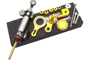 TAKOIL per Yama&ha YZF R1 2002-2016 YZF R6 2006-2017 CNC Moto Top Accessori Stabilizzatore Ammortizzatore di sterzo Montaggio Staffa Kit di Supporto (Color : Gold Set)