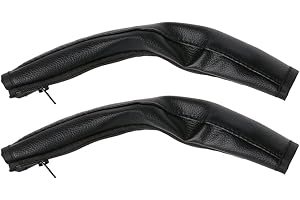 XUEQI Baby Stroller Armrest Protective Cover,Leather Pram Stroller Handle Sleeve Cover With Zipped