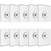 JIALTO Plastic 10 Pcs Self Adhesive Wall Hooks -
