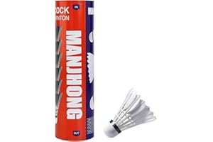 MANJHONG Badminton Feather Shuttlecocks with Great Flight Stability & Good Durability for Recreational Play Racket Sports
