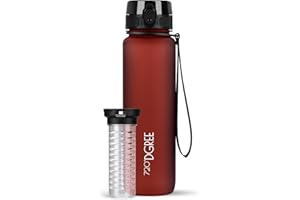 720°DGREE Gourde d'Eau 1l “uberBottle“ +Fruit-Infuseur softTouch - Sans BPA, Anti-fuite - Bouteille, water bottle idéale pour Enfants, Sport, Randonnée, Gym, Camping, Université, Voyage, Travail, Yoga