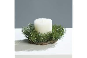 mucplants Tannen-Kerzenring Grün Durchmesser ca. 16cm Tannenkranz Künstlicher Kranz