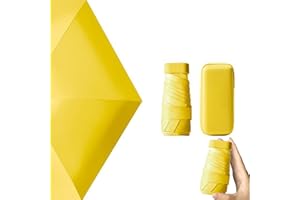 Nnicorns Parapluie Pliant Femme de Voyage, Protection UV, Parapluie Écran Solaire, Mini Parapluie à 6 Nervures avec Housse de Capsule pour Femme, Filles et Rnfants