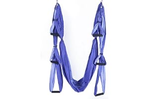TOOSOAR Yoga hängmatta-set, Aerial, Anti-gravitation Yoga Pilates, med tjock skumhandtag, Max. belastning 200 kg (Lätt