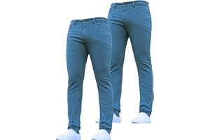NIPPER BOYS CLUB New Boys Kids Multipack Designer Branded Stretch Slim Fit Chino Jeans Style with Adjustable Waist by JEANBASE