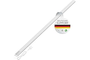 ‎OKTAPLEX LIGHTING Oktaplex Riva LED Unterbauleuchte flach 1150lm neutralweiß 120cm Unterschrankleuchte silber mit Schalter Unterschrank Beleuchtung 15W 230V