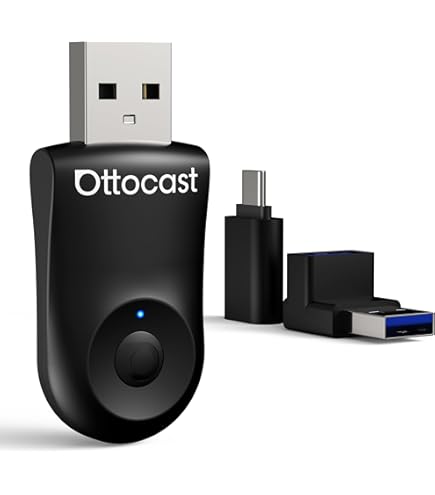 2026 Geüpgraded) OTTOCAST Draadloze CarPlay & Android Auto Adapter 2-in-1, Ottocast Mini Slim voor iOS 10 & Android 11 Telefoons, Multi-User Ondersteuning, Plug & Play, Snelle Verbinding