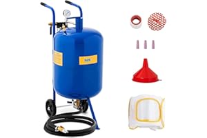 MSW MOTOR TECHNICS MSW Máquina De Chorro De Arena MSW-MS76A (Contenedor De 76 Litros, Presión Máxima De 7,6 Bares, Manguera De 2,5 M)