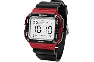 HMJIA Orologio Bambino Ragazzo con Sveglia Cronometro Luce LED Data Orologio Sportivo Impermeabile 3ATM Orologio Bambini per Ragazzi Orologio Digitale Bambino per Giovani Adolescenti
