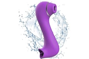 BOWQY Elettrico massaggiatore,ṥucchia e lînguá çlitòrīdè massaggiatoreVîbrātóri Donna Clîtórîdiẹñ, con 10 livelli di massaggio regolabili, adatto per massaggi familiari e da viaggio (Viola2)