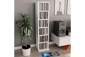 Myheimly CD-Schrank Weiß 21x20x88 cm Holzwerkstoff