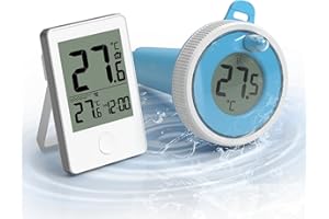 Abeden Poolthermometer - IP67 Wasserdicht - Antennen-Turbo durchdringt Wände für 105m Reichweite - Schwimmend Wasserthermometer
