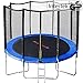 Produktbild Arebos Outdoor Trampolin Komplettset  244, 305, 366, 427 cm/Inklusive Sicherheitsnetz, Leiter, Sprungmatte, Gepolsterten Netzpfosten und Randabdeckung/GS Geprüft (Durchmesser 305 cm)