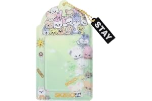 DEFGNOP Stray Kids Fotokartenhalter Schlüsselanhänger, Teiliges Stray Kids Merch für Kpop Fans, süße SKZOO Anhänger (Grün)