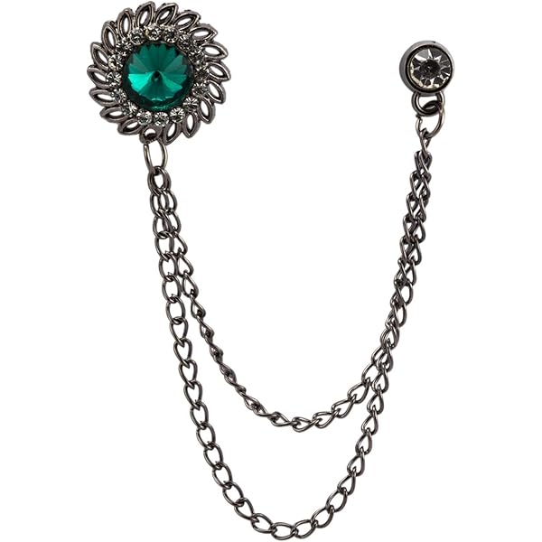 PATIKIL Gem Opknoping Ketting Broche Pins, Strass Mannen Gem