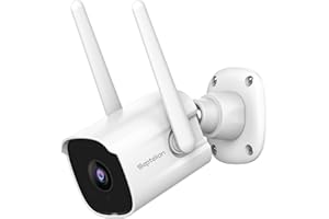Septekon Security Camera Outdoor CCTV Camera Wireless, 2K Dual Antenna WiFi Home Surveillance Cameras with IP66 Waterproof, Night Vision, AI Motion Detection, 2-Way Audio, White - P30i