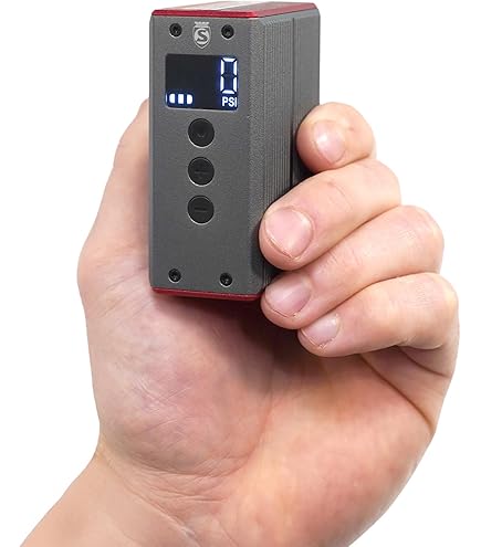 CYCPLUS AS2 PRO Tiny Fietspomp met manometer, max. 120 psi elektrische fietspomp, automatische uitschakeling, met Presta- en Schrader-ventiel voor e-bike, mountainbike, stadsfiets en racefiets, versie