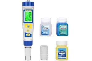 UIUZMAR Testeur de Chlore pH Sel Testeur Testeur pH et Chlore Piscine 7 en 1 pH Chlore TDS EC ORP Temp 0.1 Haute Précision Testeur professionnel pH Mètre Piscine pour Piscines au Sel